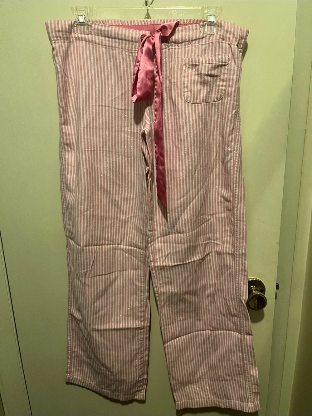 Victoria's Secret Pink Striped Flip Flops(and VS,Pink,and Hollister jammie’s)$25